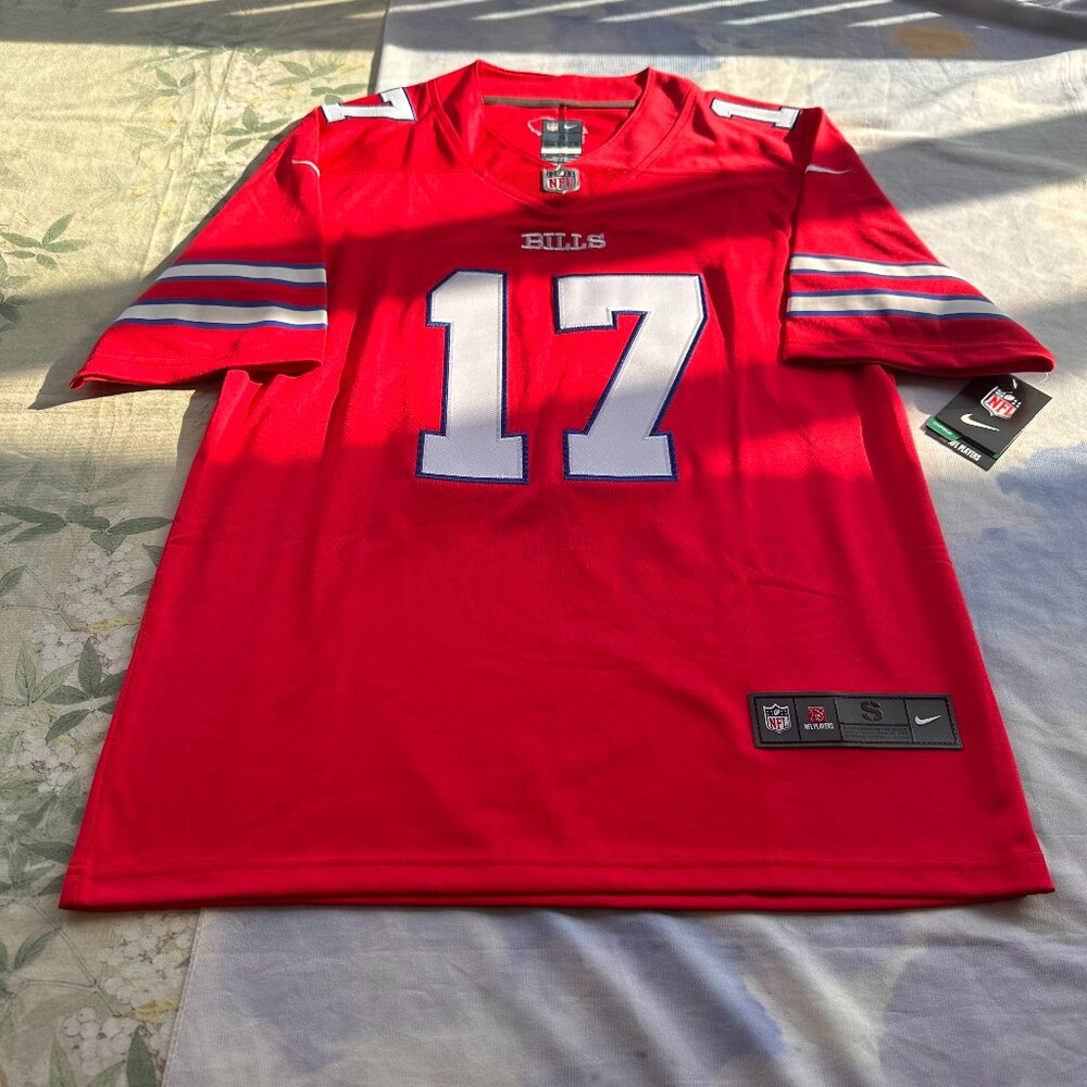 NFL #17 Josh Allen Red Away Fan Jersey